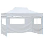 Partytent met 3 zijwanden inklapbaar 291x413x315 cm wit €149, Tuin en Terras, Partytenten, Partytent, Minder dan 4 meter, Nieuw