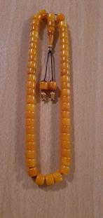 Oude antiek amber barensteen tasbih 45.gram, Ophalen of Verzenden, Overige materialen, Ketting