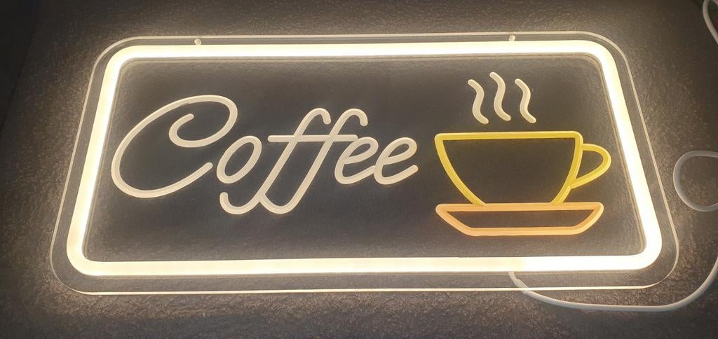 LED Verlichting Coffee - 40x20 cm met Dimmer & USB, Ophalen of Verzenden, Nieuw, Kunststof, Modern