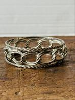 Zilverkleurige armband grof, Sieraden, Tassen en Uiterlijk, Armbanden, Ophalen of Verzenden, Zo goed als nieuw, Zilver, Staal