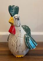Handgemaakte houten gekleurde kip +/- 30cm hoog, Ophalen of Verzenden