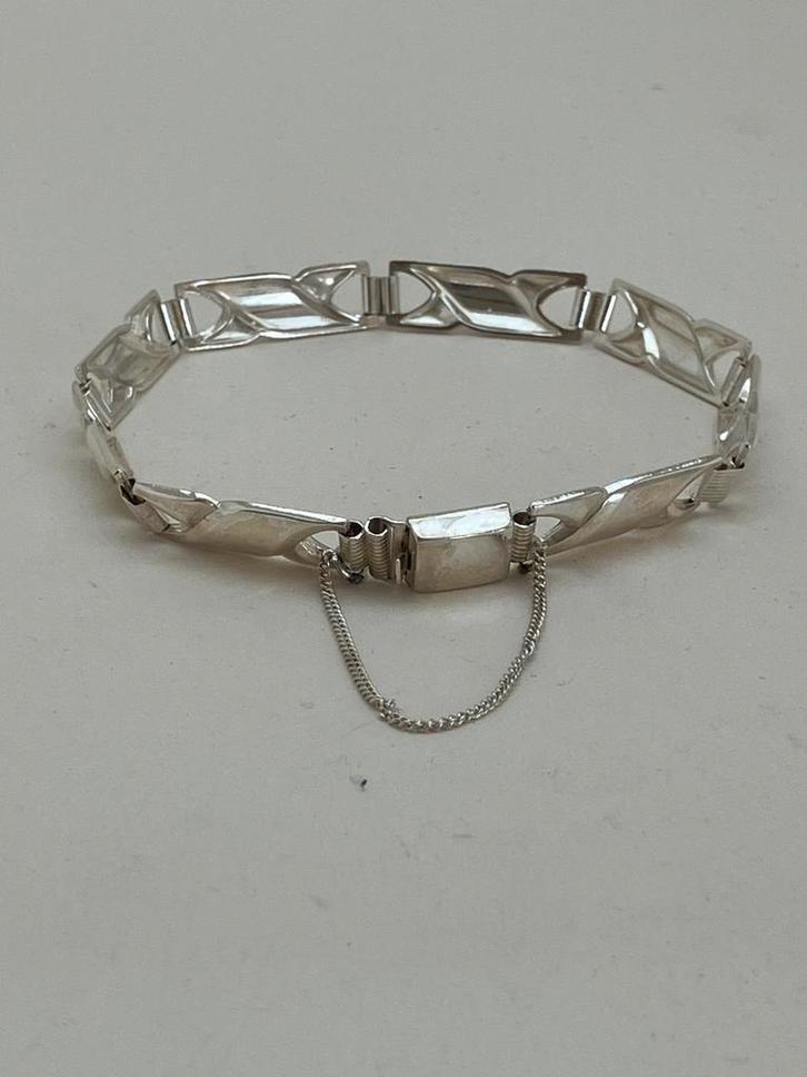 Zilveren armband, mogelijk Deens, Sieraden, Tassen en Uiterlijk, Armbanden, Zo goed als nieuw, Zilver, Ophalen of Verzenden