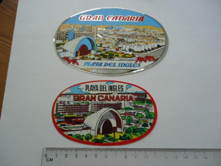 sticker oud Gran Canaria playa ingles canarische eilanden, Verzamelen, Stickers, Zo goed als nieuw, Bedrijf of Vereniging, Verzenden
