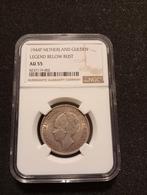 1 Gulden 1944Pb AU55, Postzegels en Munten, Munten | Nederland, 1 gulden, Zilver, Ophalen of Verzenden, Koningin Wilhelmina