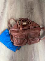 Cowboysbag Cognac Lederen Luiertas, Ophalen of Verzenden, Gebruikt, Schoudertas