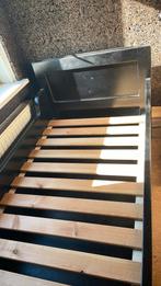 Cocomat bed massief Danai, Ophalen, 90 cm, Eenpersoons, Zwart