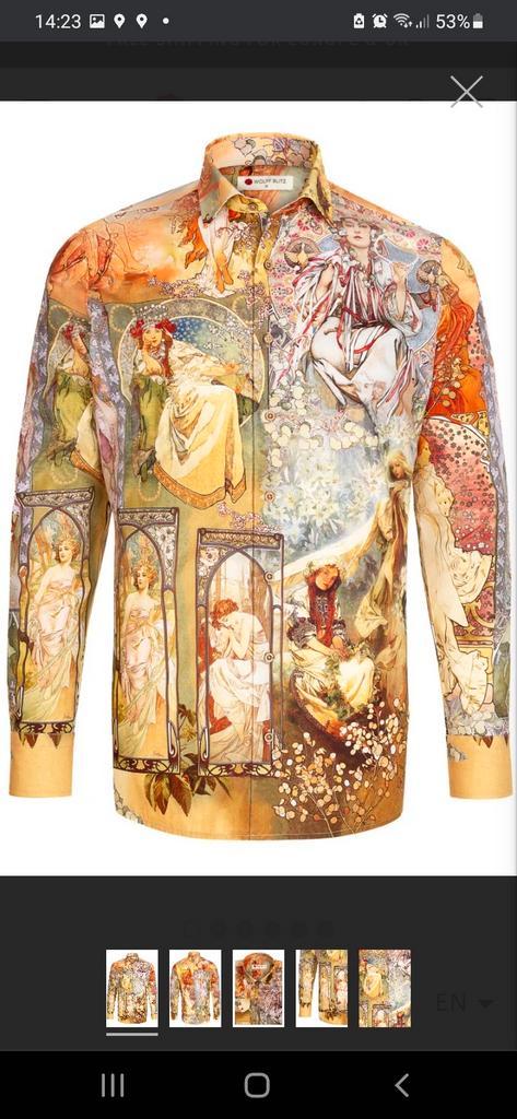 Wolf blitz overhemd xxxl art deco style, Kleding | Heren, Overhemden, Nieuw, Overige halswijdtes, Ophalen of Verzenden