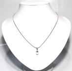Schitterende Sterling Zilver Druppel Opaal Hanger Ketting, Verzenden, Zilver, Hanger, Met edelsteen