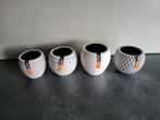 4 nieuwe capi bloempotjes, Kunststof, Rond, Nieuw, Ophalen of Verzenden