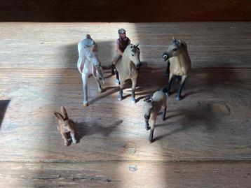 Schleich paardjes, eenhoorn en haas beschikbaar voor biedingen