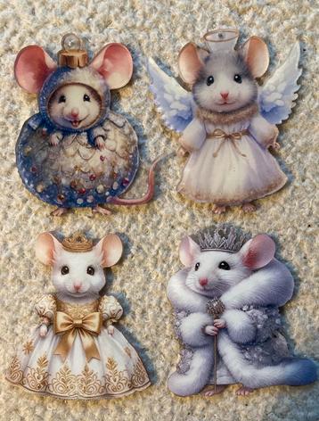 Kerstbal muis koning prinses engel kerstboomhangers Nieuw beschikbaar voor biedingen
