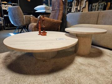 Salontafel travertin rond Haans beschikbaar voor biedingen
