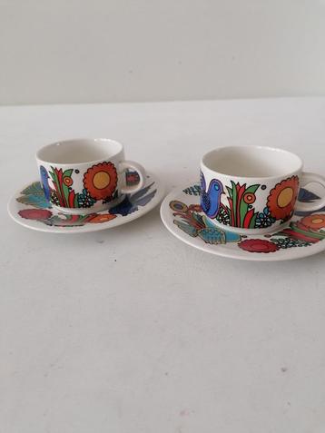 vintage villeroy & Boch decor acapulco kop en schotels beschikbaar voor biedingen
