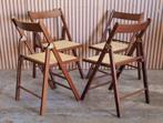 250 x Vintage Italiaanse klapstoelen houten stoelen Webbing, Ophalen of Verzenden, Zo goed als nieuw