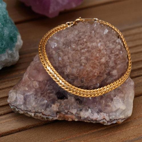 Vintage vergulde Damart damesarmband, Sieraden, Tassen en Uiterlijk, Armbanden, Gebruikt, Overige materialen, Goud, Verzenden