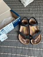 Leren Birkenstock sandalen maat 38, Zwart, Zo goed als nieuw, Birkenstock, Sandalen of Muiltjes