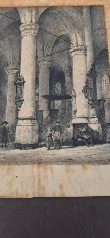 Kerk interieur zie foto,s gemengde techniek beschikbaar voor biedingen