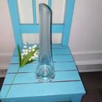 Kristallen vaasje deels helder, deels gesatineerd, Ophalen, Gebruikt, Overige kleuren, Glas
