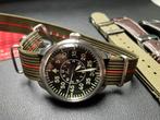 Laco Aachen 39 Automatisch Pilotenhorloge, Overige merken, Leer, Staal, Polshorloge