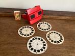 Rode view-master viewmaster 4 schijfjes 3D vintage antiek, Ophalen of Verzenden, Gebruikt