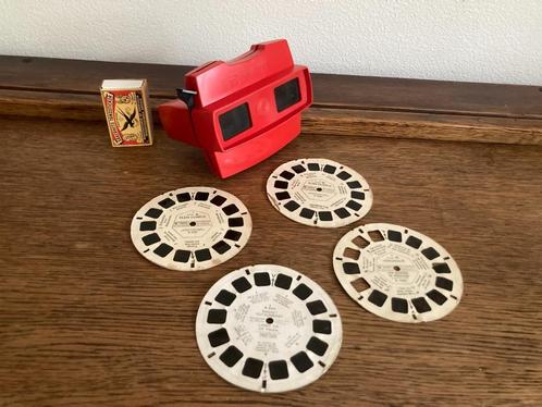 Rode view-master viewmaster 4 schijfjes 3D vintage antiek, Verzamelen, Speelgoed, Gebruikt, Ophalen of Verzenden