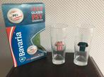 bierglas Bavaria met club PSV logo shirt van toen in doos, Verzamelen, Verzenden, Nieuw, Glas of Glazen, Bavaria