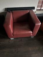 Twee fauteuils, Ophalen, Gebruikt, Leer, 75 tot 100 cm