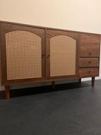 Japandi Kast met Rotan Deurtjes - Dressoir / TV-Kast, Huis en Inrichting, Kasten | Dressoirs, 100 tot 150 cm, Ophalen of Verzenden