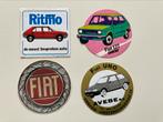4 vintage Fiat stickers Uno Ritmo en 127, Auto diversen, Autostickers, Verzenden