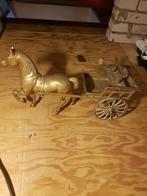Vintage paard met koets, Antiek en Kunst, Antiek | Koper en Brons, Ophalen