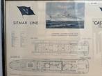Antieke poster cruiseschip ingelijst, Ophalen