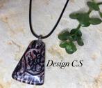 Ketting eigen Design Klei UV-Hars Bruin Goud  Metalic Zilver, Ophalen of Verzenden, Nieuw, Bruin, Overige materialen