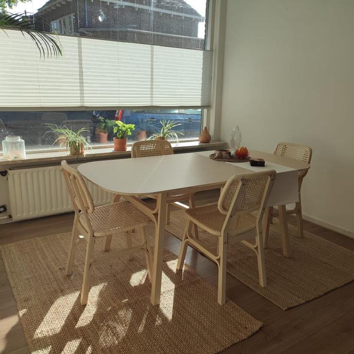 NIEUW IKEA tafel VOXLÖV en 4 stoelen VOXLÖV, Huis en Inrichting, Tafels | Eettafels, Nieuw, 150 tot 200 cm, 150 tot 200 cm, Vier personen