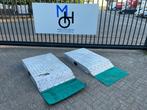Aluminium container oprijplaat/oprijbruggen/rijplaten 2ST, Ophalen, Gebruikt