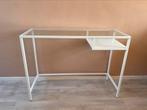 IKEA VITTSJO Laptoptafel, wit, glas, Huis en Inrichting, Bureaus, Ophalen, Zo goed als nieuw