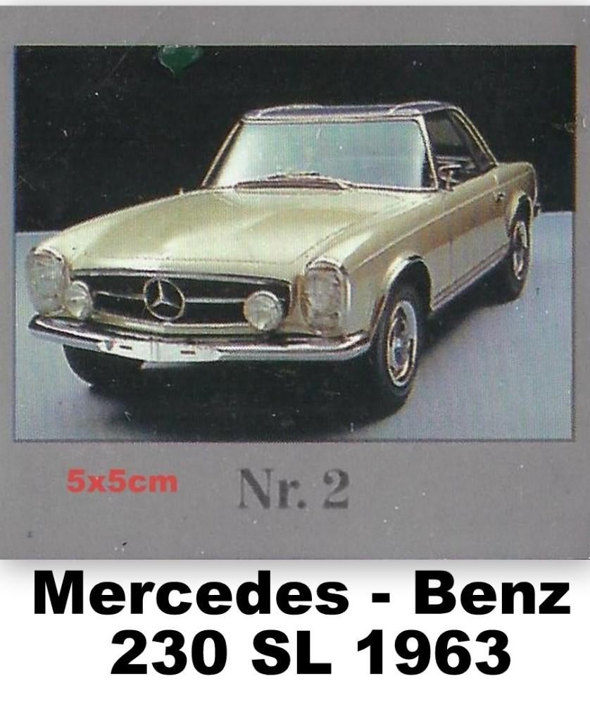 Vp39 verzamelplaatje 2 -- mercedes benz 230 sl ---- 1963, Ophalen of Verzenden, Zo goed als nieuw, Auto's