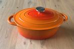 Geëmailleerde braad/stoofpan, Huis en Inrichting, Keuken | Potten en Pannen, Ophalen, Zo goed als nieuw, Rvs