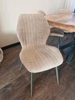 6 Bouclé eetkamerstoelen, Huis en Inrichting, Ophalen of Verzenden, Zo goed als nieuw