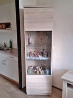 Vitrinekast - licht naturel houtkleur, Huis en Inrichting, Kasten | Vitrinekasten, Ophalen, Minder dan 50 cm, Met deur(en), 200 cm of meer