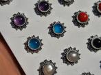 925 zilveren oorbellen oorknopjes met chalcedoon - Vanoli, Nieuw, Knopjes of Stekers, Blauw, Met edelsteen