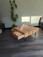 Mooie ruime salontafel met 4 lades., Ophalen, Gebruikt, 100 tot 150 cm, 50 tot 100 cm