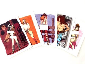 16 stuks pin-up / comic ansichtkaarten  beschikbaar voor biedingen