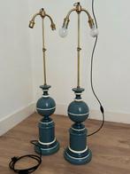 Set van 2 Vintage Schemerlampen, Ophalen, Zo goed als nieuw, Hout, 150 tot 200 cm