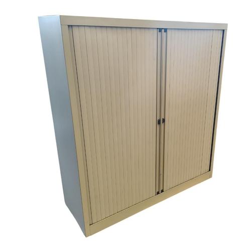 Roldeurkast Lichtgrijs H133xB120xD43, Huis en Inrichting, Kasten | Roldeurkasten en Archiefkasten, Gebruikt, 100 tot 150 cm, 100 tot 150 cm
