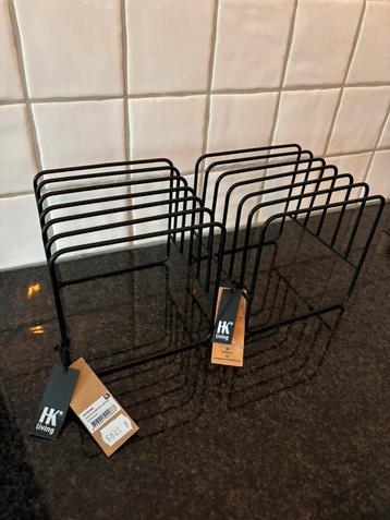 HK Living plate rack matt black beschikbaar voor biedingen