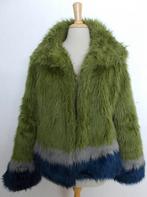 Aparte groene fluffy/nep bont/faux fur jas van Didi! M/L, Ophalen of Verzenden, Zo goed als nieuw, Maat 38/40 (M), Groen