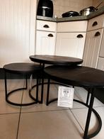 NIEUW Set van 3 salontafeltjes NIEUW, Ophalen, Nieuw, Rond, Minder dan 50 cm