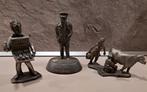 Tinnen Beeldjes: Marskramer, Politieagent, Boer, Antiek en Kunst, Ophalen of Verzenden