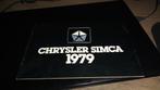 Folder  CHRYSLER  SIMCA , MODELLEN  1979, Verzenden, Zo goed als nieuw, Overige merken