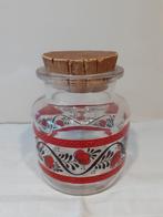 Vintage voorraadpot van glas met kurk, Ophalen of Verzenden, Zo goed als nieuw